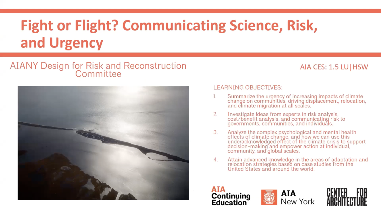 Fight or Flight? Communicating Science, Risk, and Urgency - Calendar ...