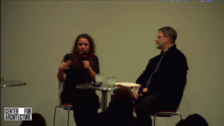 Image of panelists at Cocktails & Conversation: Sarah Williams with Brad Samuels event