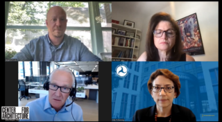 Image of panelists at The Infrastructure Bill: In Conversation with Polly Trottenberg event