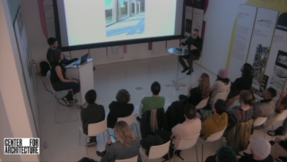 Image of panelists at New Practices in Conversation: New Affiliates with Paul Lewis event