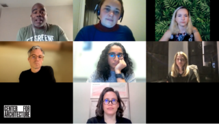 Image of panelists at Public Space Research Design Part I: Gauging Climate Inequities event