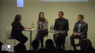 Image of panelists at Cloudbursts and NYC: Strategies for Design, Mitigation, and Implementation event