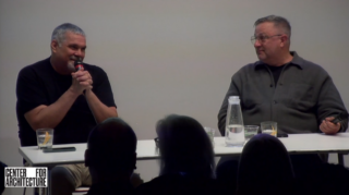 Image of panelists at Cocktails & Conversation: Making Home with Matthew Bremer and Wendy Goodman event