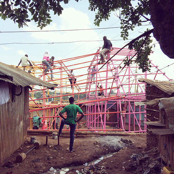 Helloeverything and SelgasCano, Kibera Hamlets School, 2015-2016, Nairobi, Kenya. Photo: Courtesy of helloeverything.