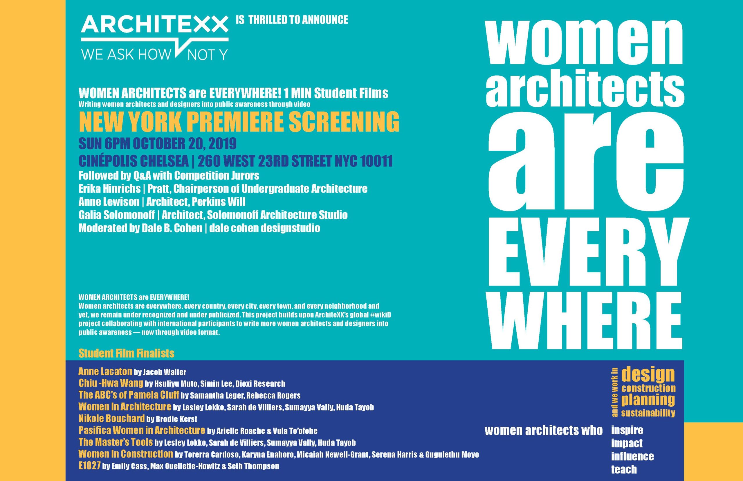 2019.10.20 Architexx Women Architects Film Screening