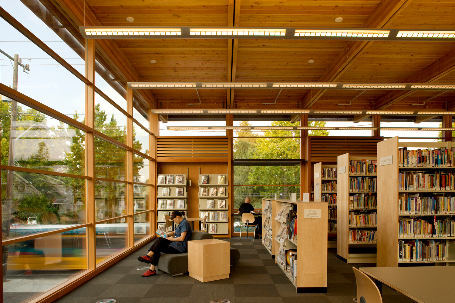 Montlake Branch Seattle Public Library, Seattle, WA, by Weinstein AU.  Photo: Lara Swimmer Photography