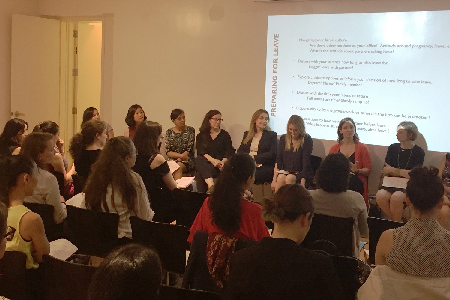 Image from June event at the Center for Architecture, "Rejoining the Workforce After Taking Parental Leave"