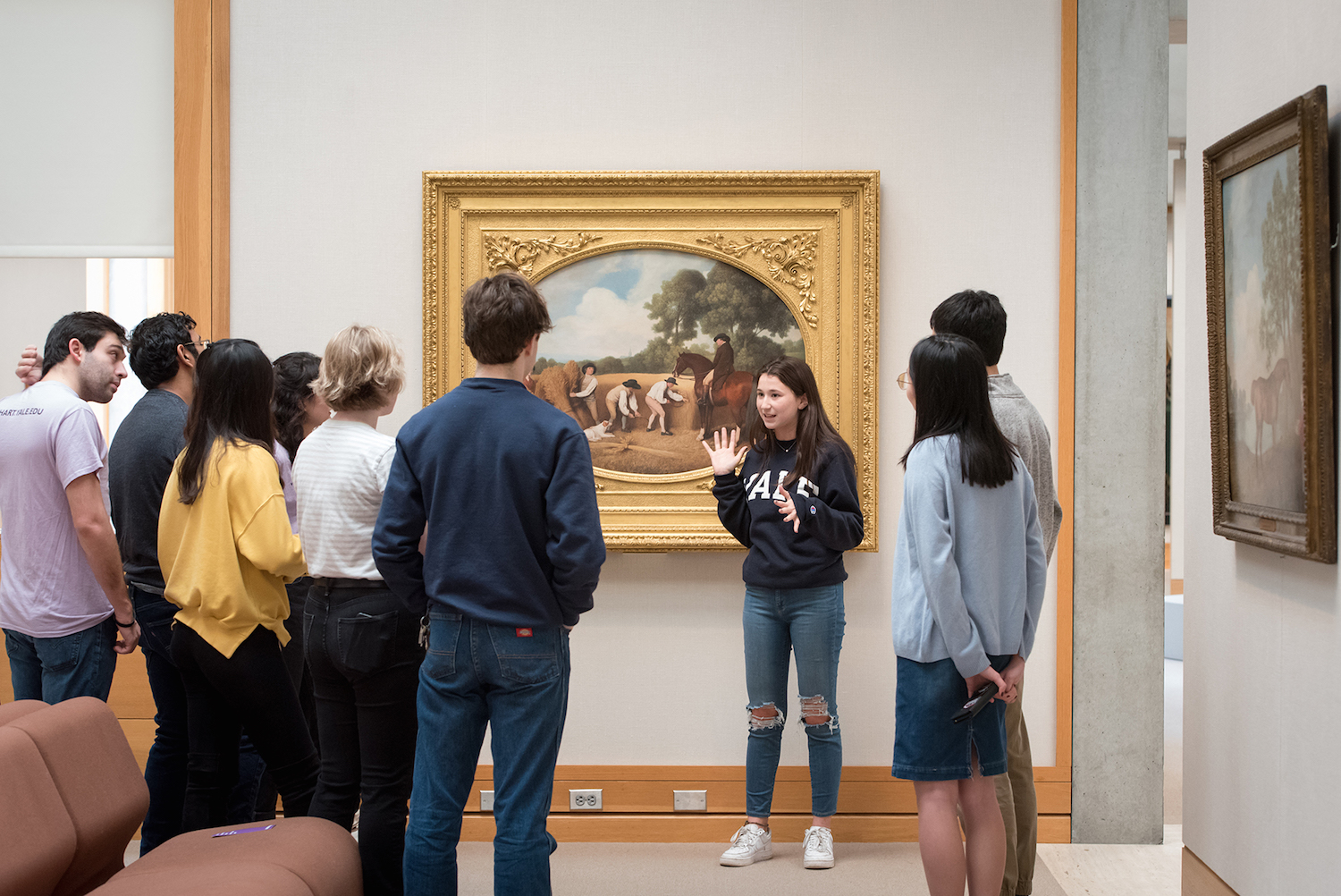 Visitors in the galleries, Yale Center for British Art, photo by Stephanie Anestis