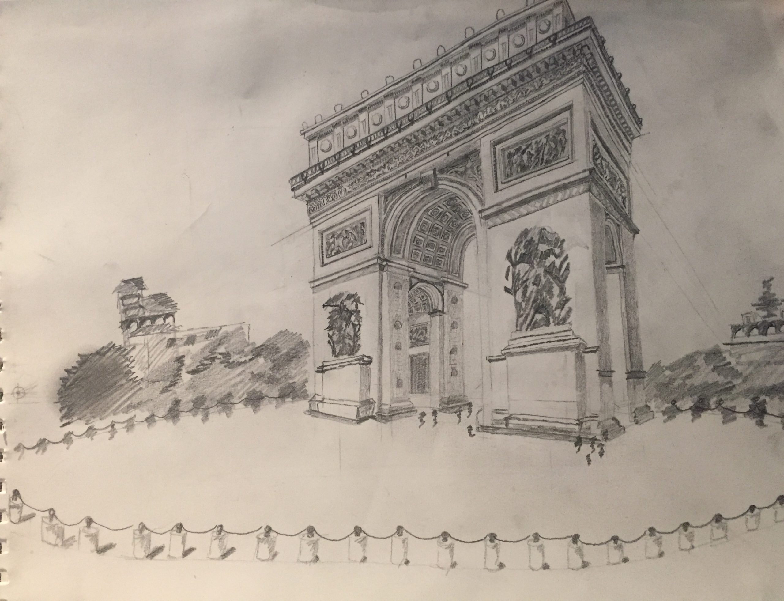 Drawing of the Arc de Triomphe