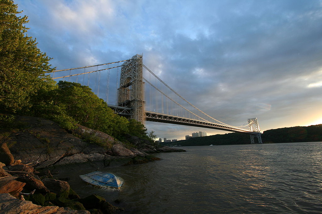 1024px George Washington Bridge NYC Full Span From Hudson