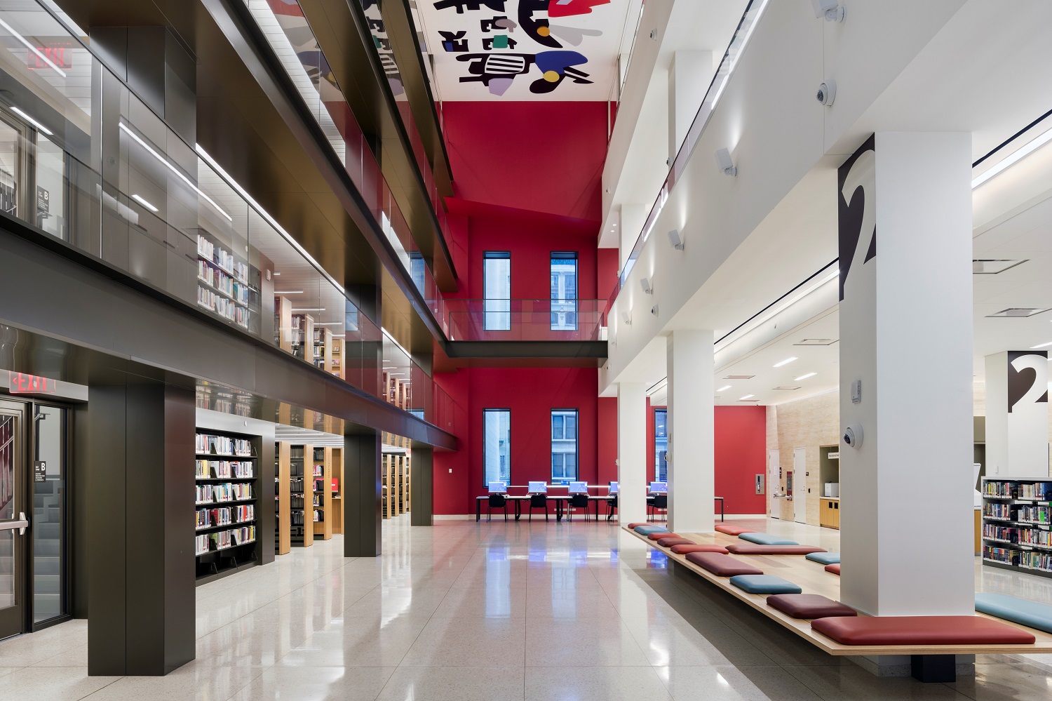 This is an interior image of the Stavros Niarchos Foundation Library