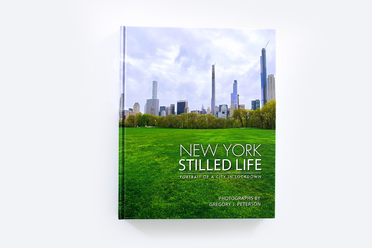 Book cover for New York Stilled Life. Photograph taken of an empty field in New York's Central Park