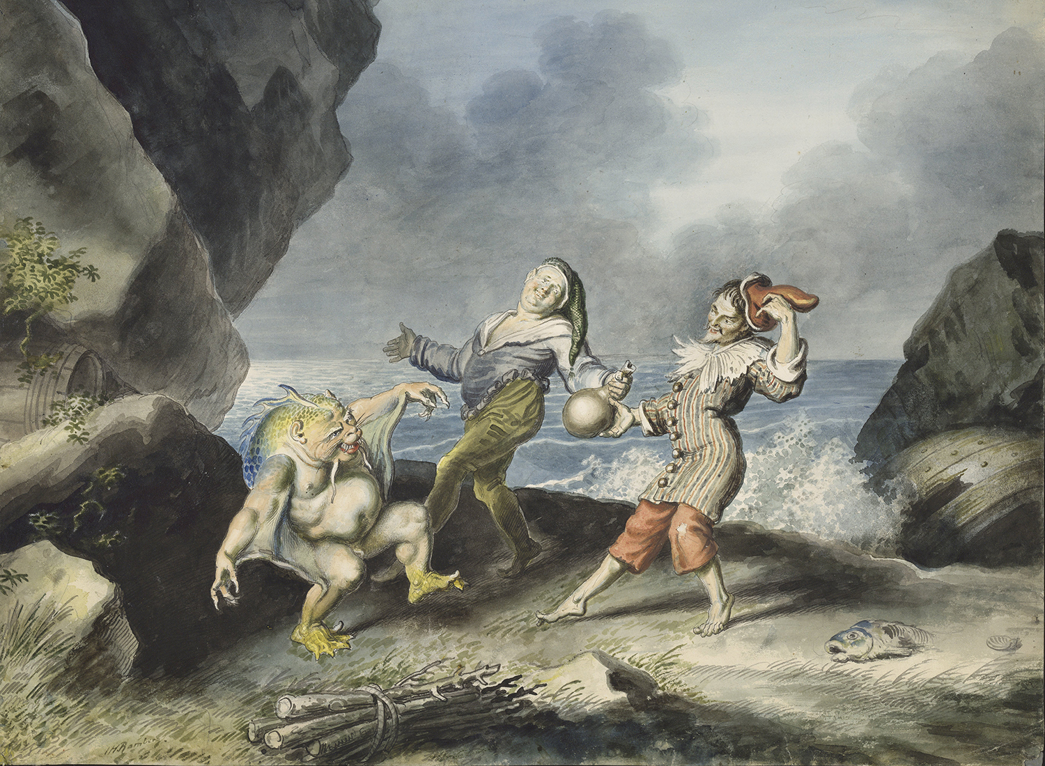 Painting by Johann Heirich Remberg, The Tempest circa 1800