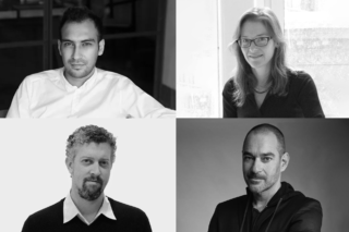 Four headshots of the speakers of the event