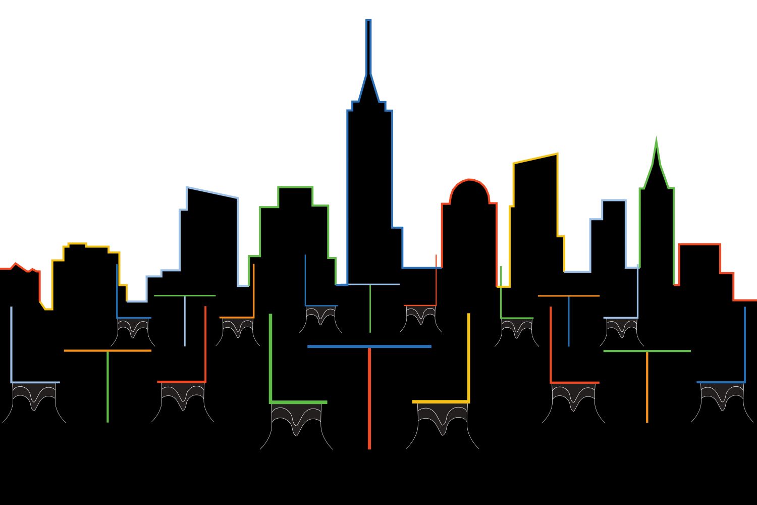 Illustration of NYC skyline