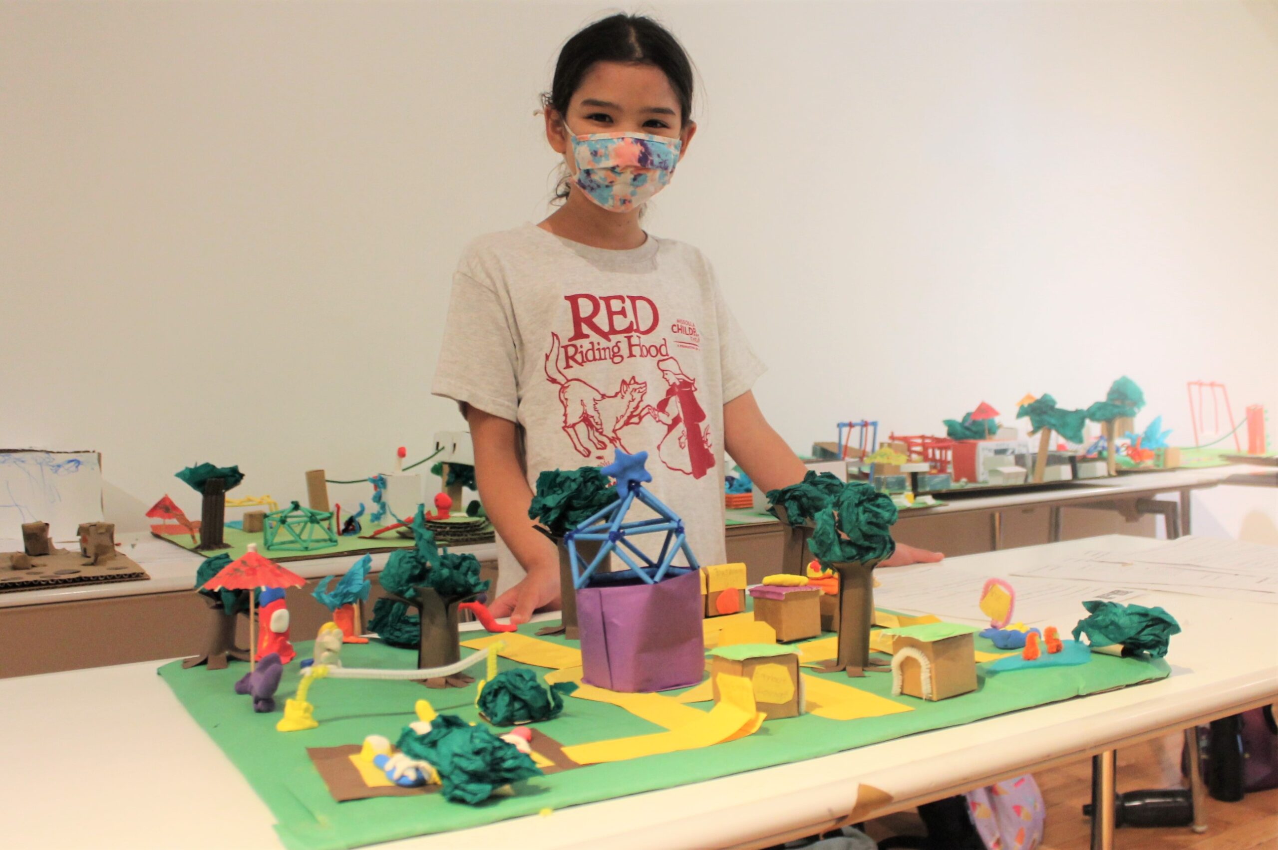 Student with model playground