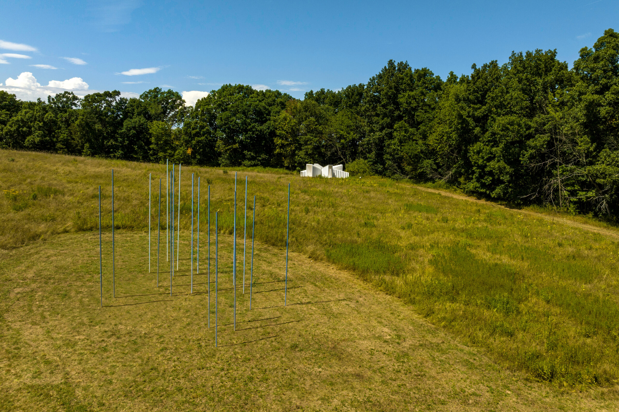 View of Art Omi grounds with installations.