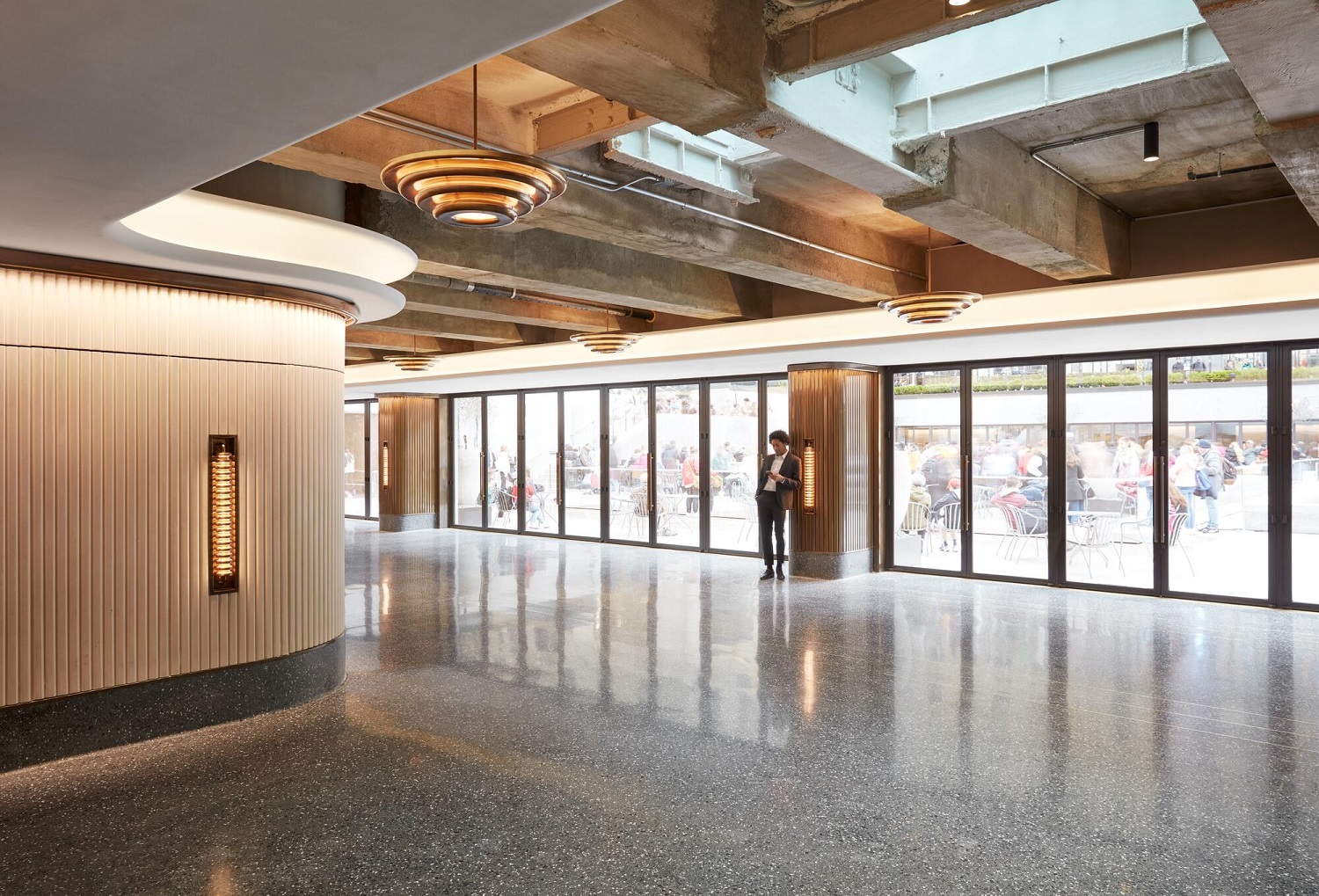 Interior of Rink Level Renovation at Rockefeller Center