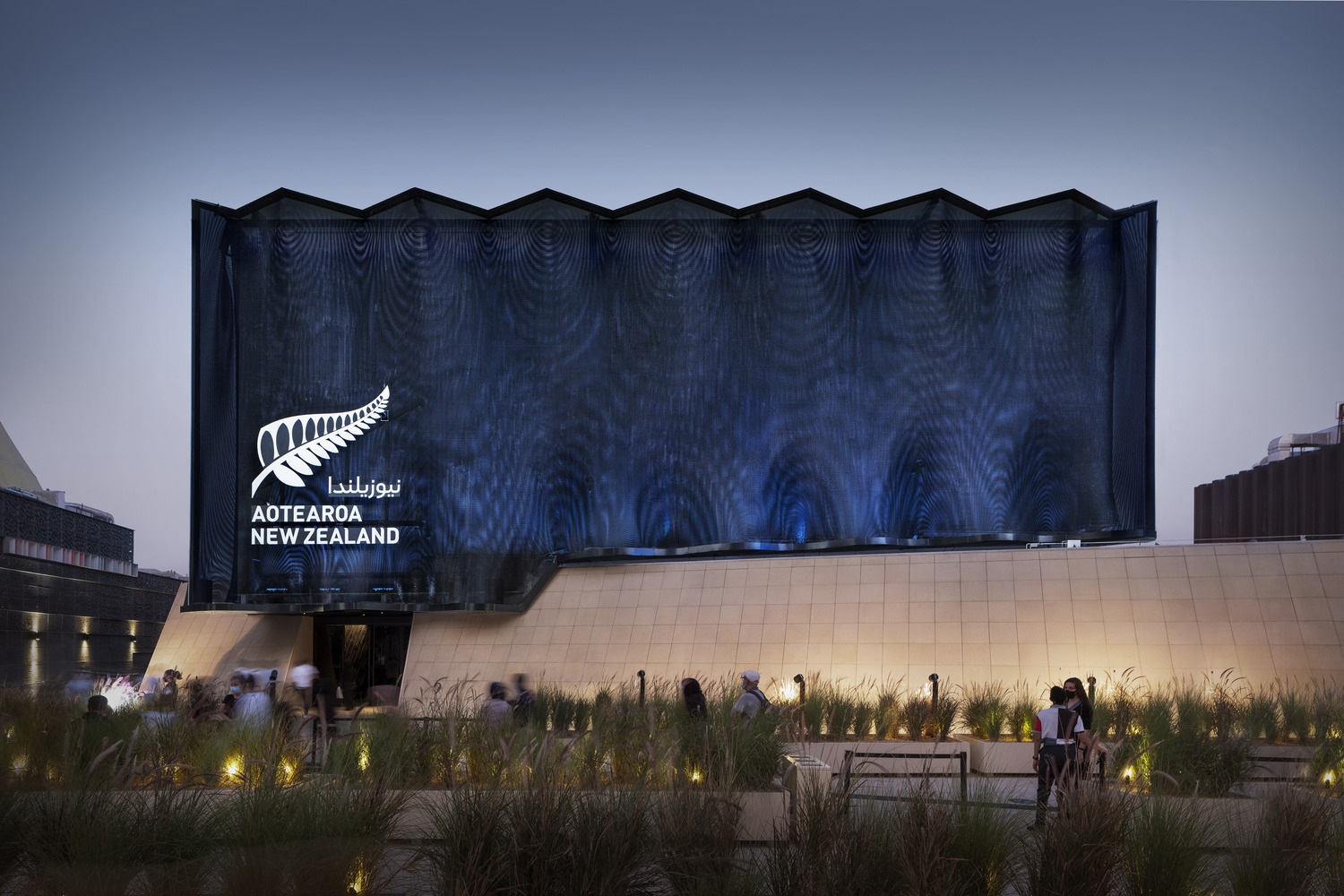 Exterior of New Zealand Pavilion at Expo 2020