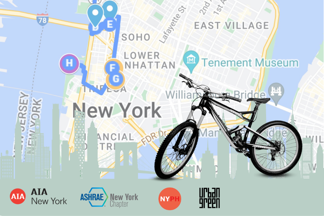 Promotional graphic for Cross-Learning Alliance NYC Bike Tour