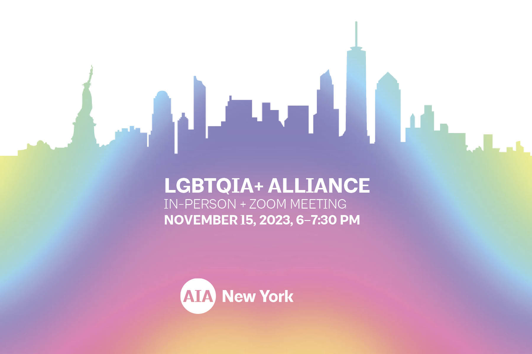 AIANY LGBTQIA+ Alliance Meeting Flyer Nov
