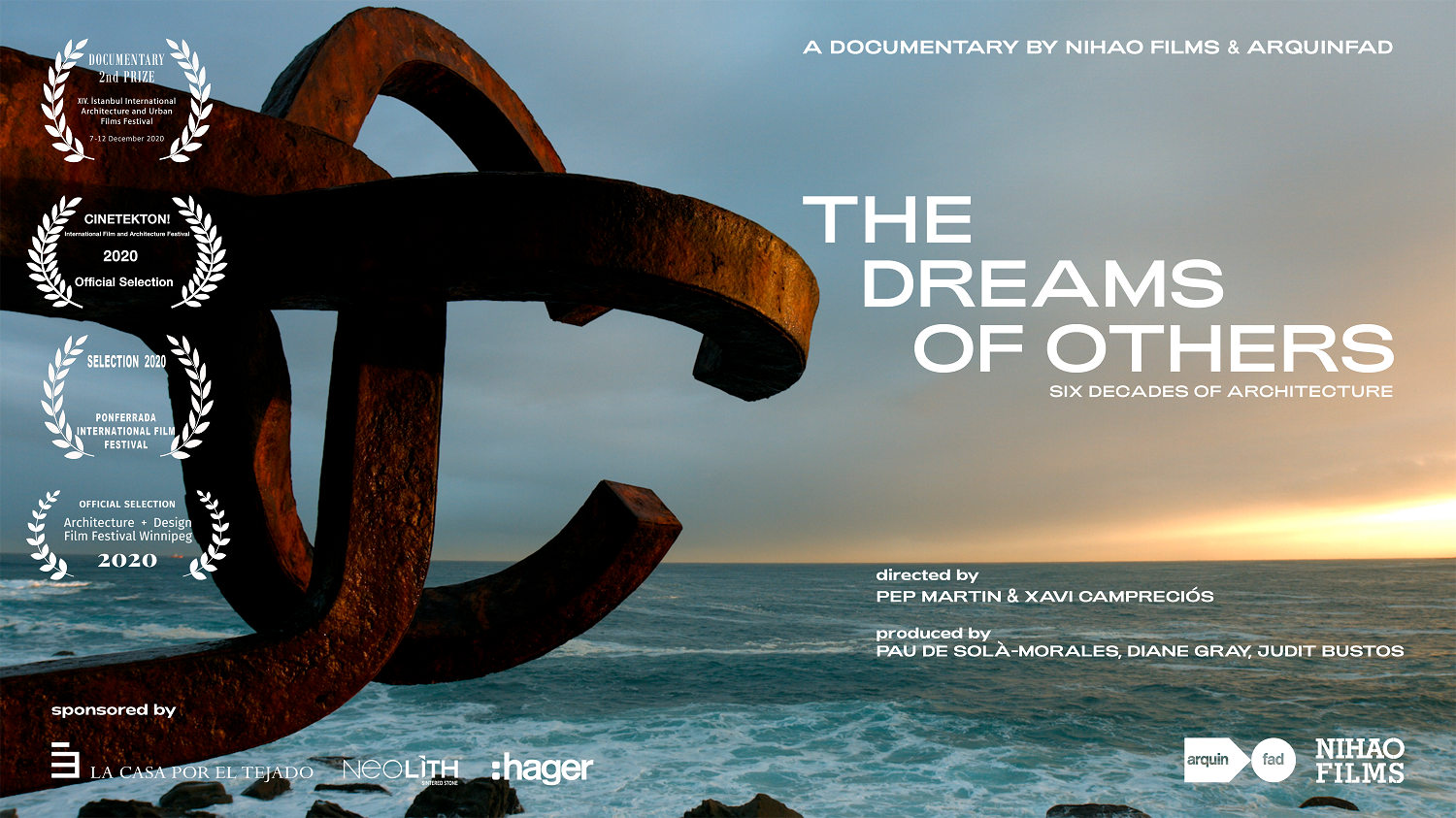 Movie poster for the Dreams of Others film showing a sunset photo looking out over a body of water