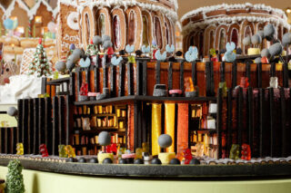 gingerbread house close-up