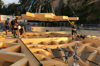 Haesley Hamlet Grand Hall, construction