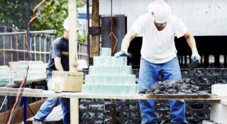 Glass bricks for the St. Ann's Warehouse clerestory addition