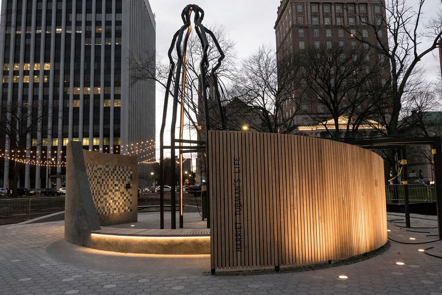 Sculpture in Harriet Tubman Square