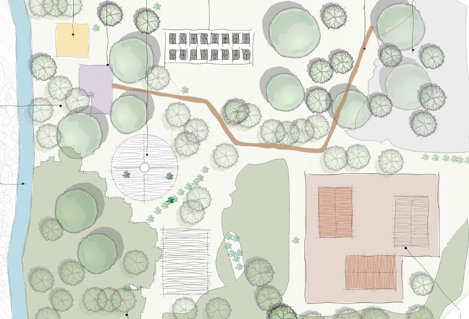 Layout of the Lakou family compound Haiti