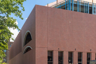 Red brick exterior of the Shirley Chisholm Recreation Center.