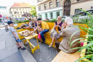 Image of an outdoor public space in Vienna