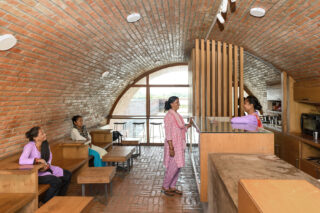 Interior of Buddhist Pilgrim Cafe Lumbini