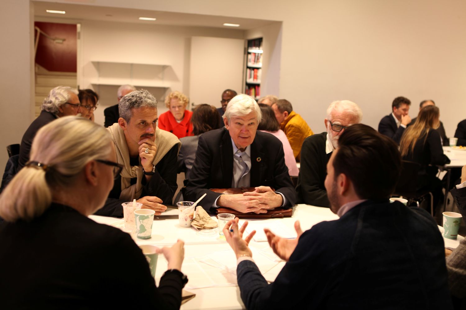 Fellows gathered at the Center for Architecture over breakfast in 2019.