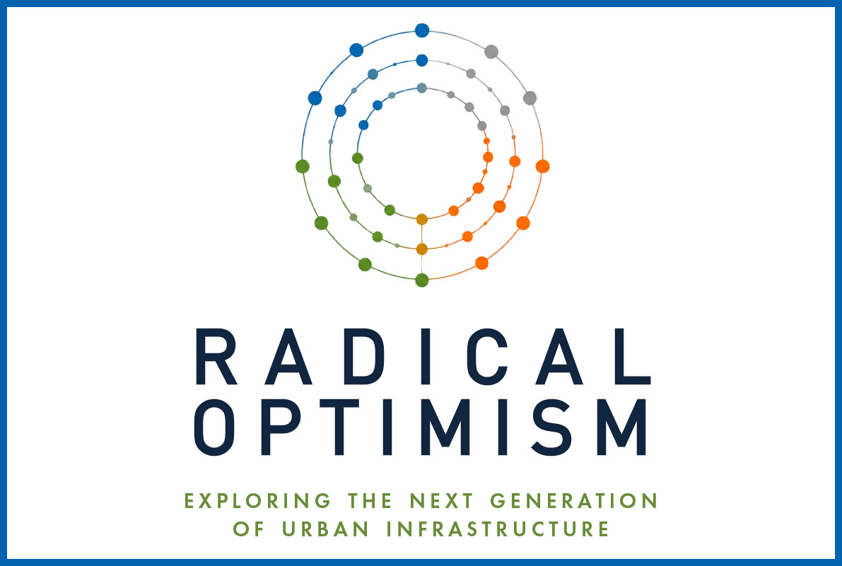 Radical Optimism logo on a white background with a blue outline