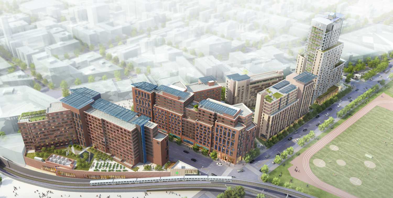 Aerial Rendering of LA CENTRAL