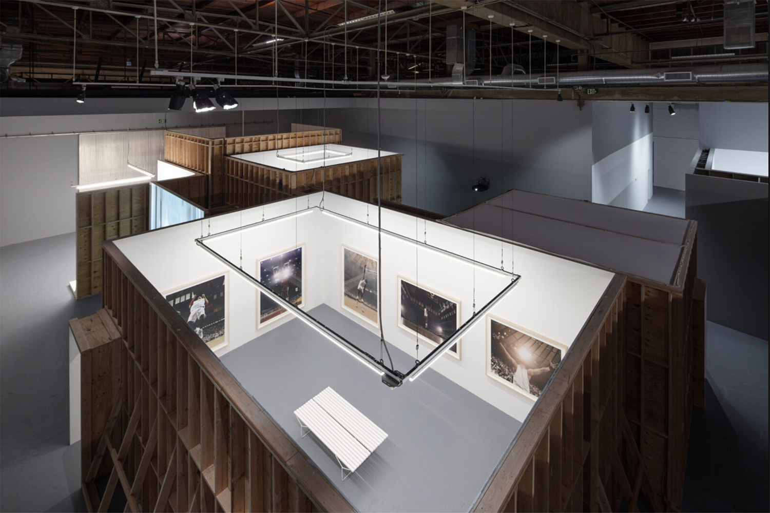 Installation view of Paul Pfeiffer:Prologue to the Story of the Birth of Freedom, November 12, 2023–June 16,2024 at The Geffen Contemporary at MOCA. Courtesy of The Museum ofContemporary Art (MOCA).