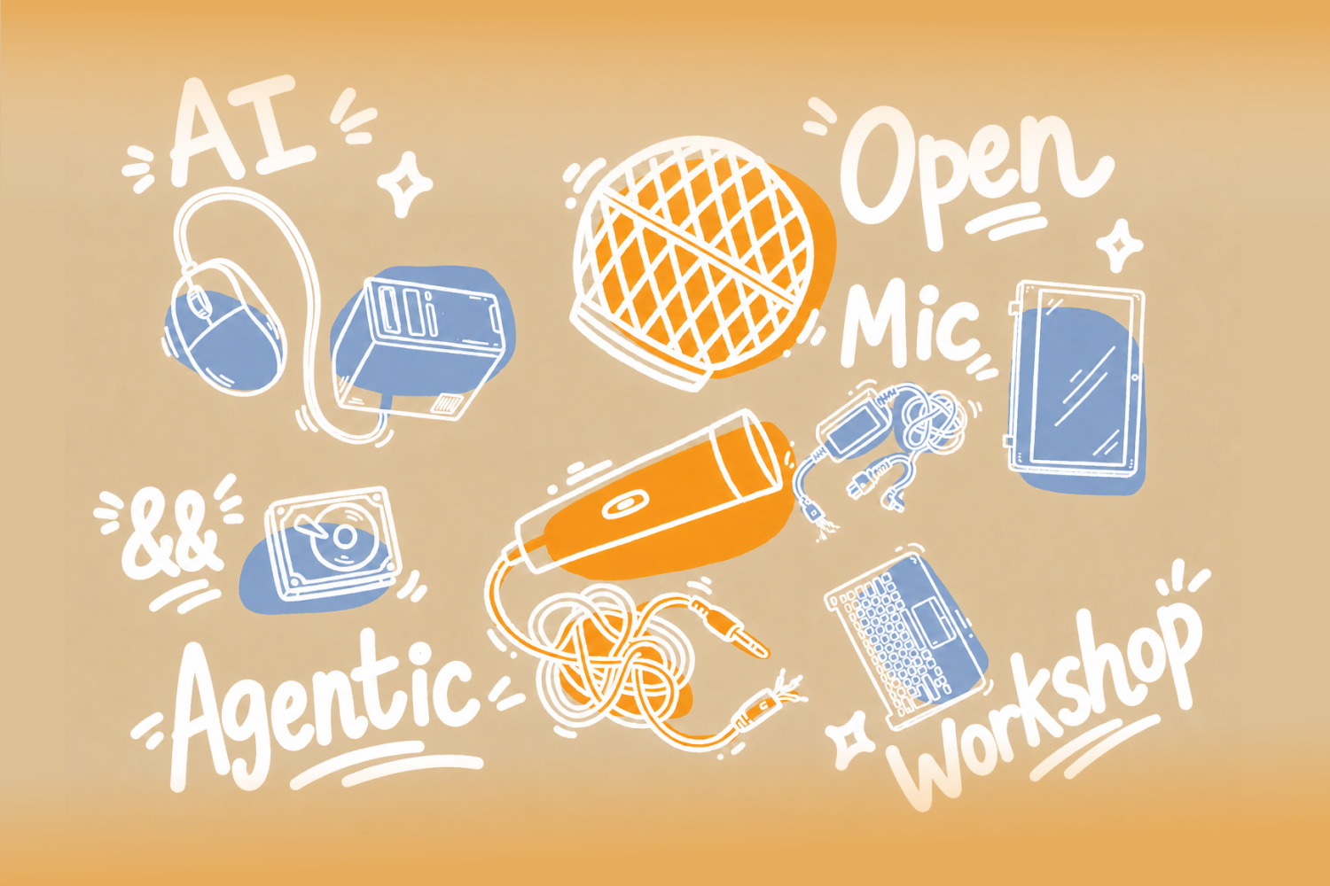 Graphic image for an Open Mic Workshop