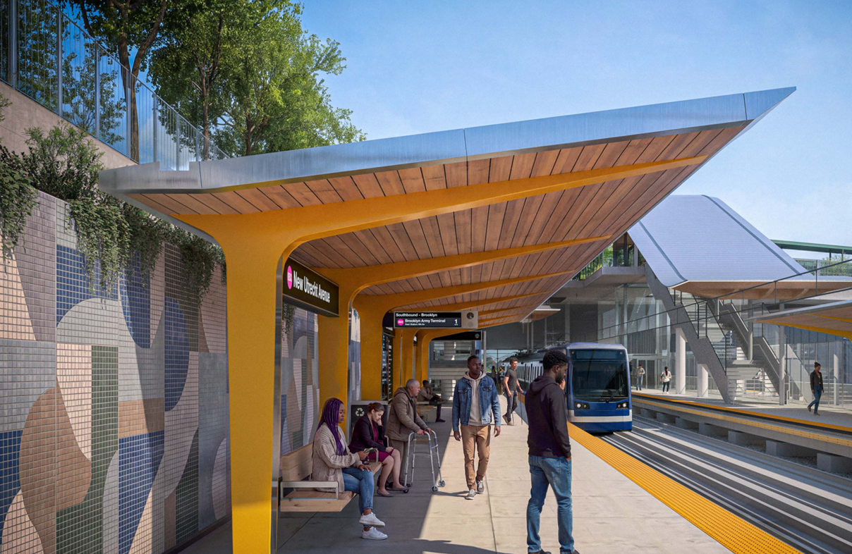 Interborough Express Station Rendering Courtesy of MTA