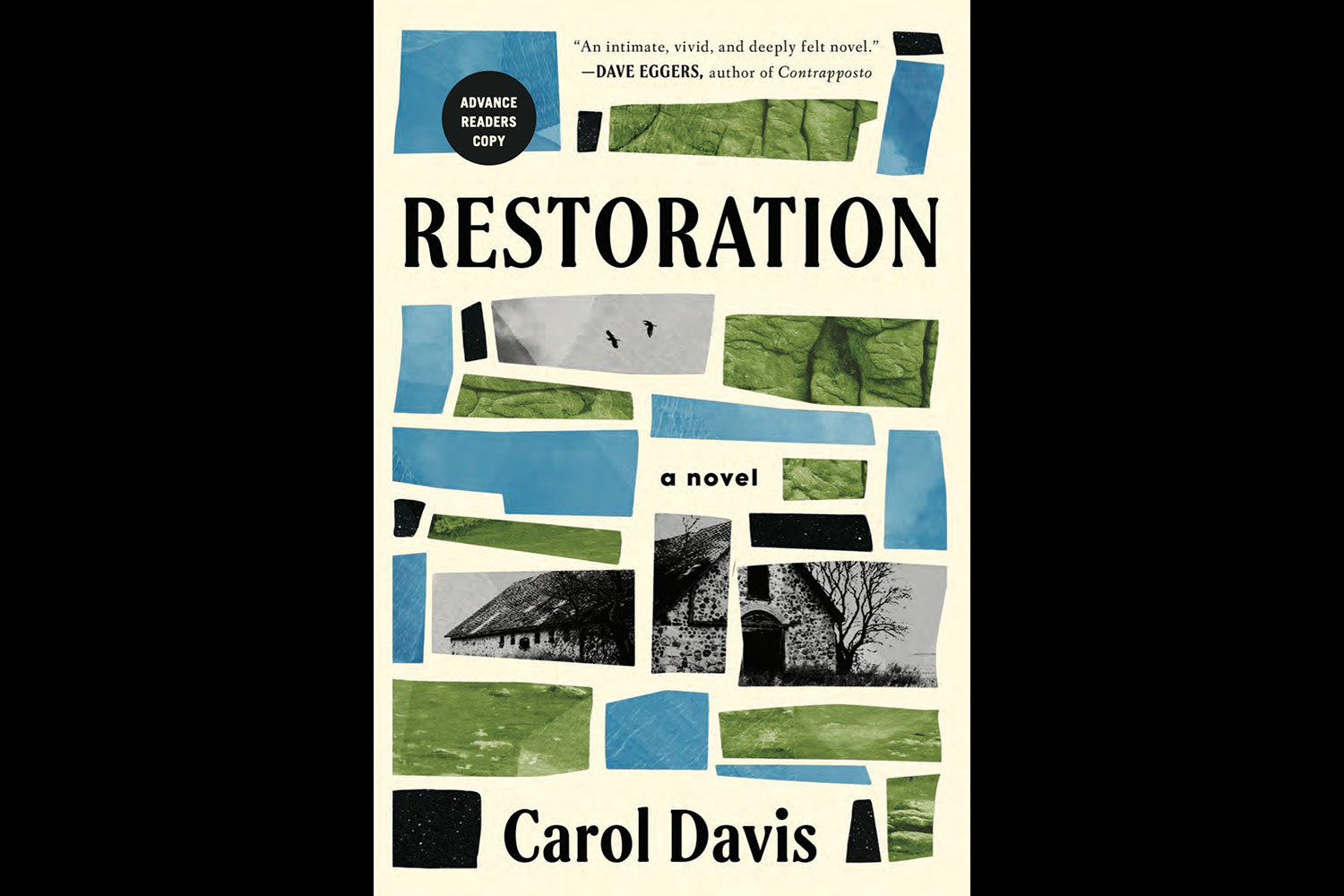 Restoration book cover on a black background